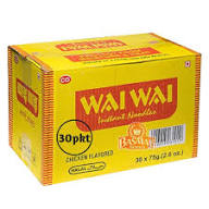 WAI WAI CHICKEN NOODLES 30X75G-BOX